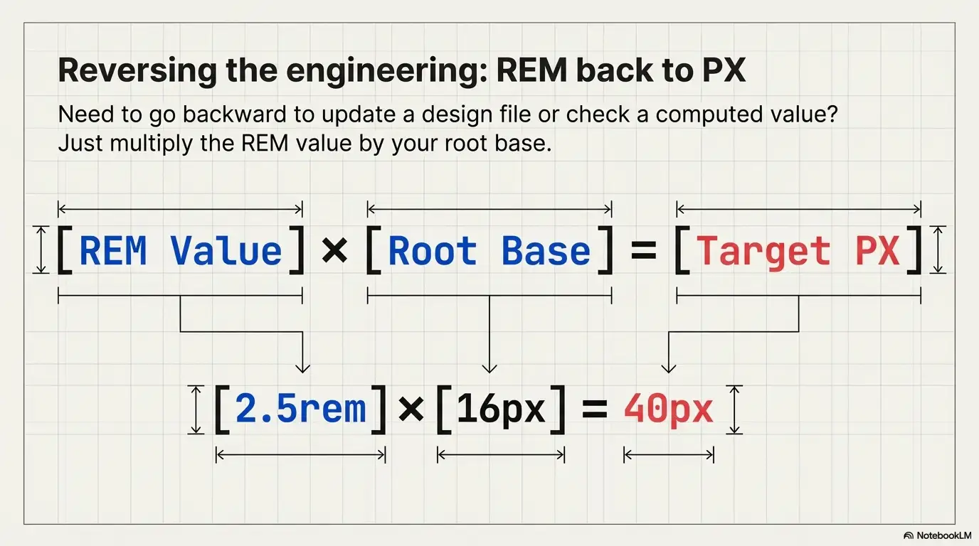 Reverse Engineering: Matrix showing how to convert REM back to PX